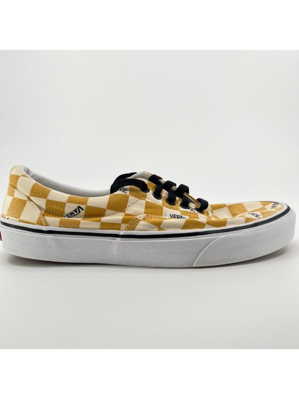 Vans Era Mens Size 8.5 Womens 10 Yellow White Athletic Skateboard Shoes Sneakers